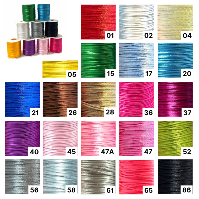 CORDON SEDA-CHINO 1MM (PCH) - COLA DE RATON (BOBINA)