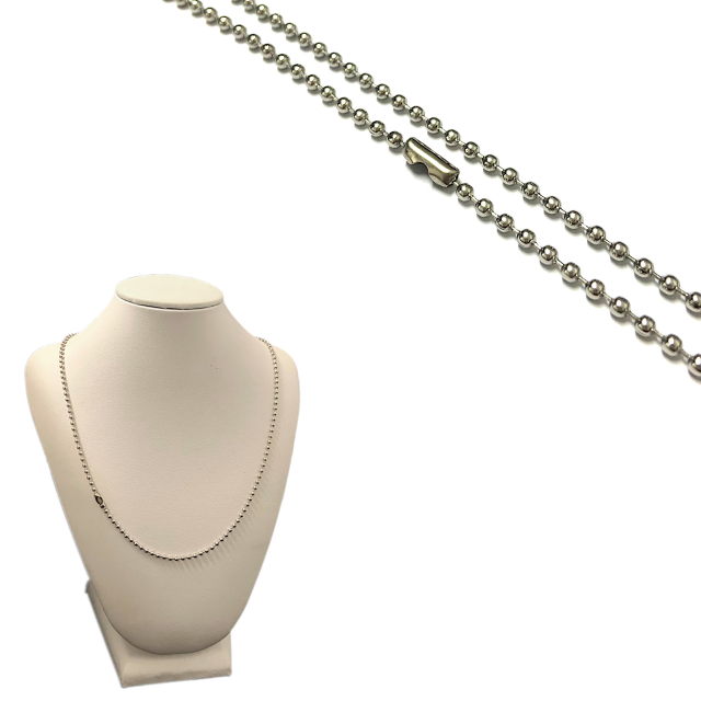 CADENA ARMADA BOLITA 1.5MM X 45CM - ACERO