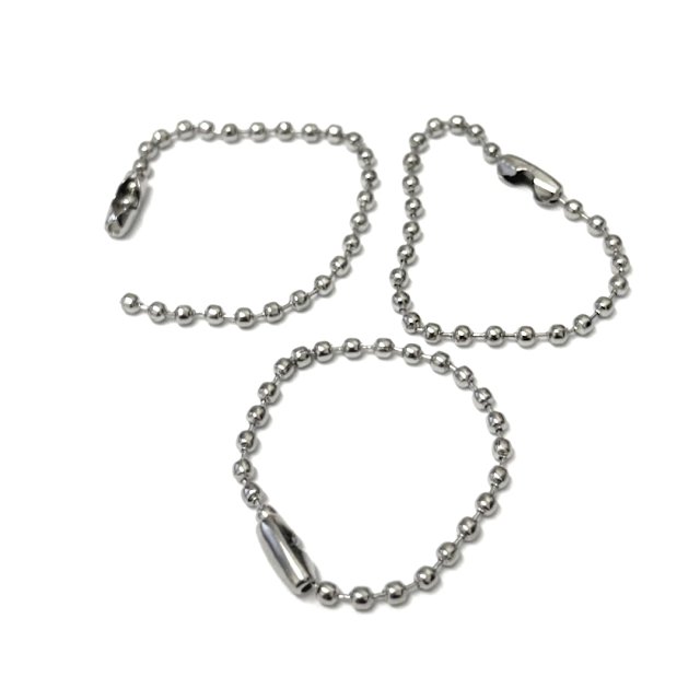 CADENA BOLITA 2.4MM + CIERRE  (PARA TAGS - ETIQUETAS)