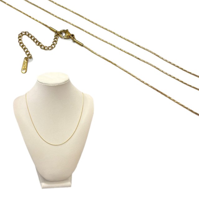 CADENA ARMADA RECTA 1MM 40CM + 5CM ALARGUE - ACERO DORADO