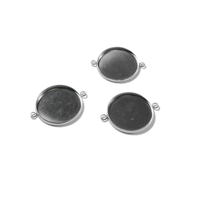 BASE-SEPARADOR MEDALLA REDONDA (20MM INTERIOR) ACERO - PARA RESINA