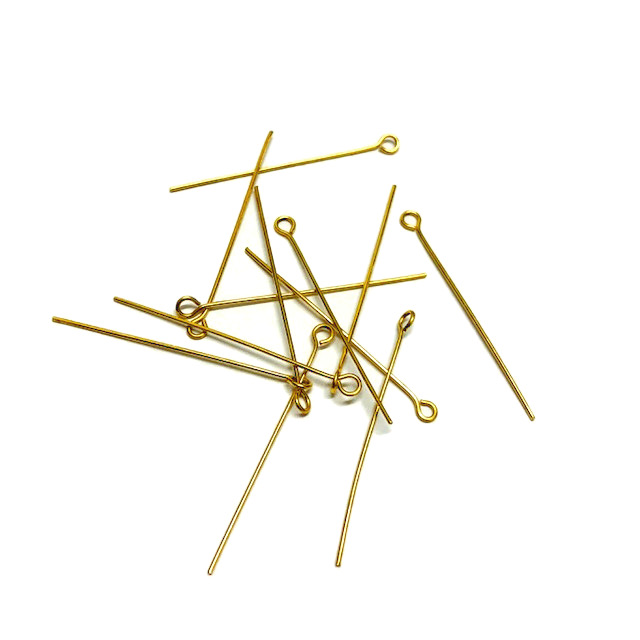 CLAVOS CON ARITO 35X0.7MM - ACERO DORADO