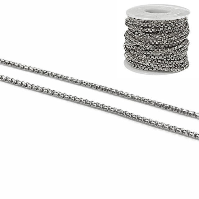 CADENA CUADRADA 3MM - ACERO