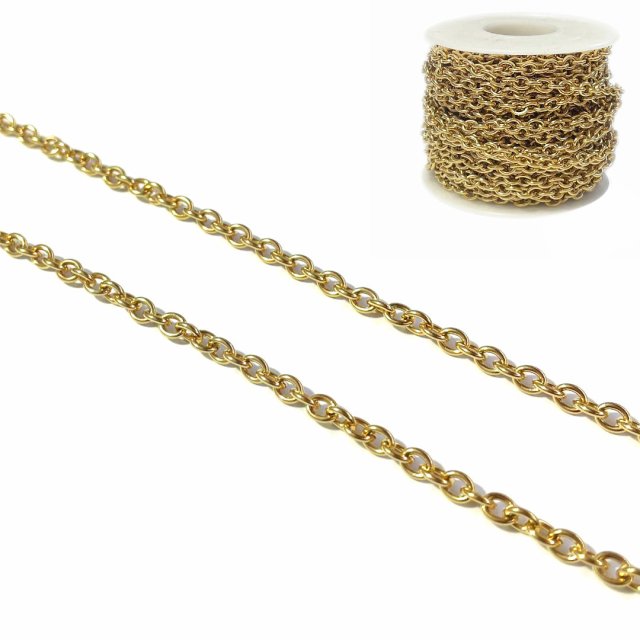 CADENA DERECHA (1X5X4MM) - ACERO DORADO