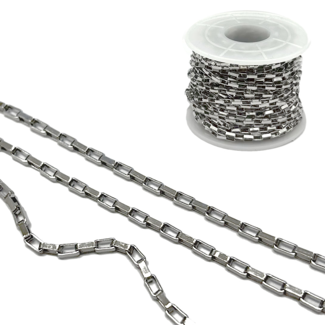 CADENA VENECIANA ALARGADA 1139 (1.2X5X2MM) - ACERO