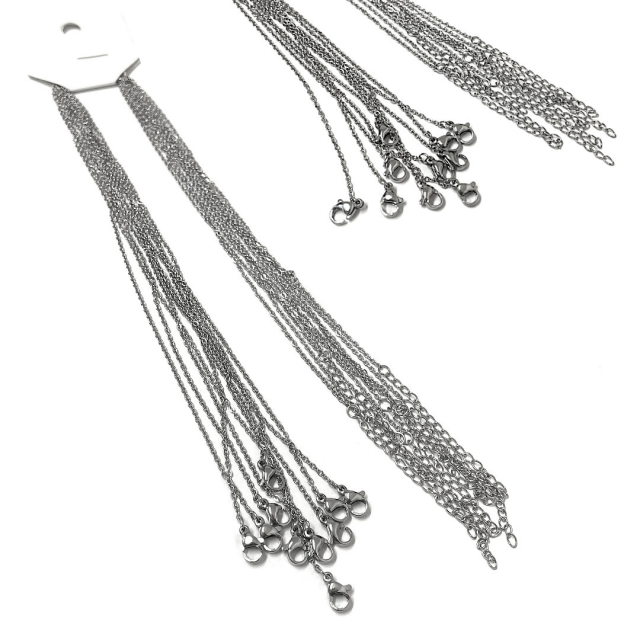 CADENA ARMADA DERECHA 0.5X2MM X 45+5CM= 50CM (PACK 10U) - ACERO