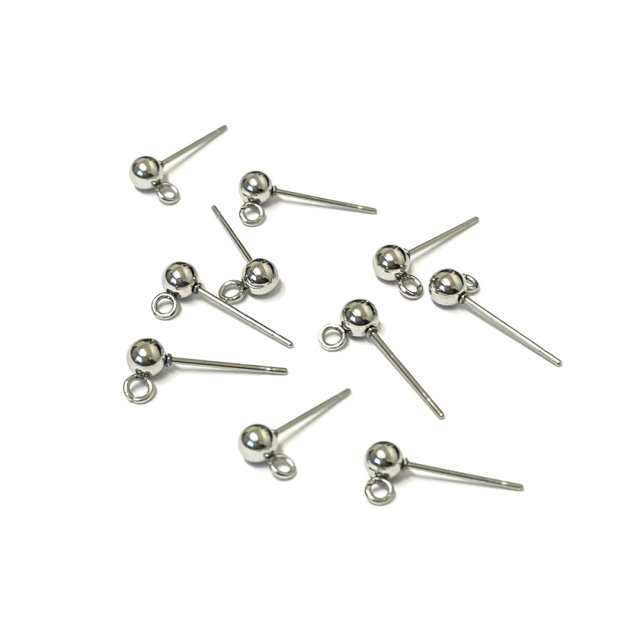 BASE CARAVANA BOLITA 4MM CON ARITO ACERO