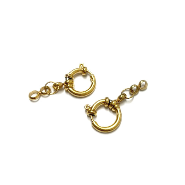 CIERRE ARGOLLA MARINERO 14MM - ACERO DORADO