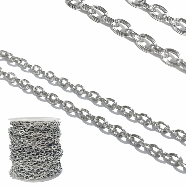 CADENA DERECHA RAYADA 181 (1.5X8X5MM) - ACERO