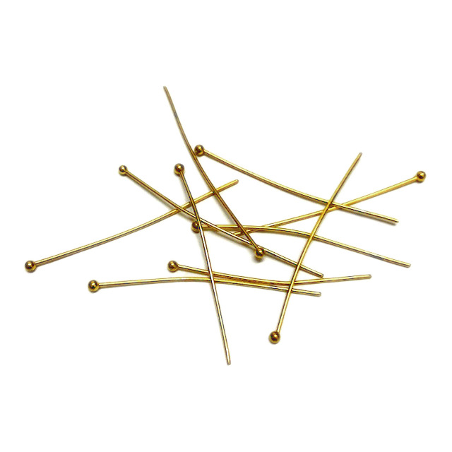 CLAVOS CABEZA BOLITA 35X0.7MM - ACERO DORADO