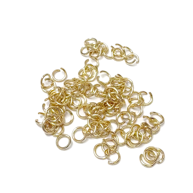 ARGOLLA 5X0.7MM (ABIERTAS) - ACERO BAÑO DE ORO