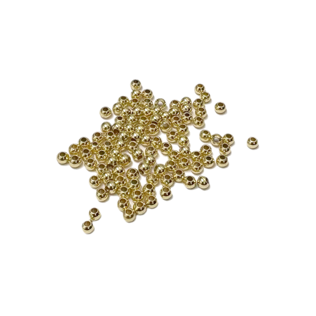 BOLITA 3X1.2MM - ACERO BAÑO DE ORO