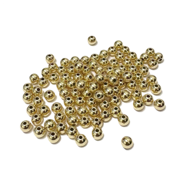 BOLITA 6X2MM - ACERO BAÑO DE ORO