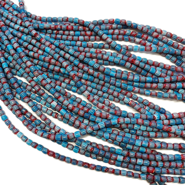 VIDRIOS TUBO 6X6MM  - CELESTE