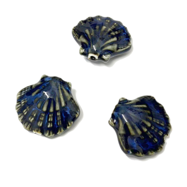 CERAMICA - CARACOLA 28X30MM - AZUL (SEPARADOR) (MAR)