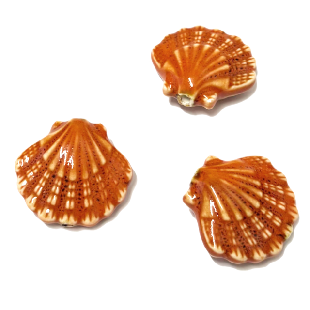 CERAMICA - CARACOLA 28X30MM - NARANJA (SEPARADOR) (MAR)