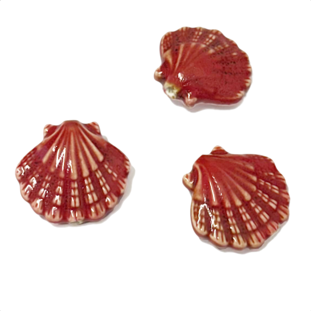 CERAMICA - CARACOLA 28X30MM - ROJO (SEPARADOR) (MAR)