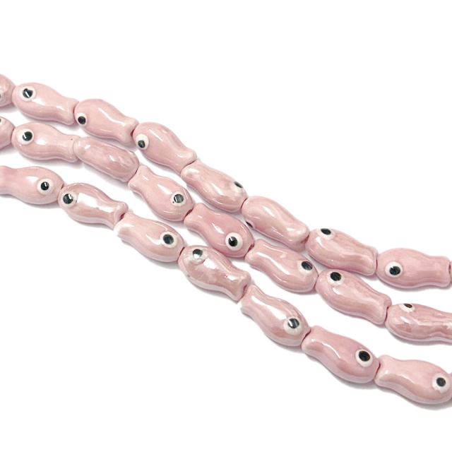 CERAMICA - PEZ 19X10MM - ROSADO (MAR)