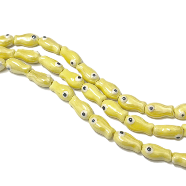 CERAMICA - PEZ 19X10MM - AMARILLO (MAR)