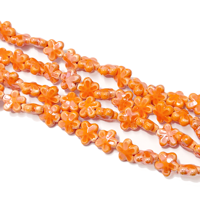 CERAMICA - FLOR 12MM - NARANJA