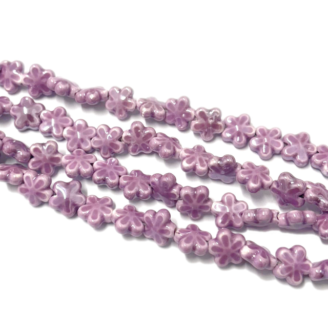 CERAMICA - FLOR 12MM - VIOLETA