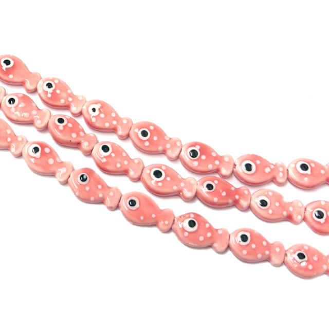 CERAMICA - PEZ 19X11MM - ROSADO (MAR)