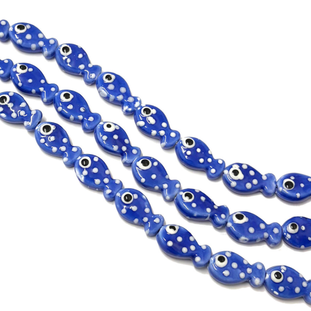 CERAMICA - PEZ 19X11MM - AZUL (MAR)