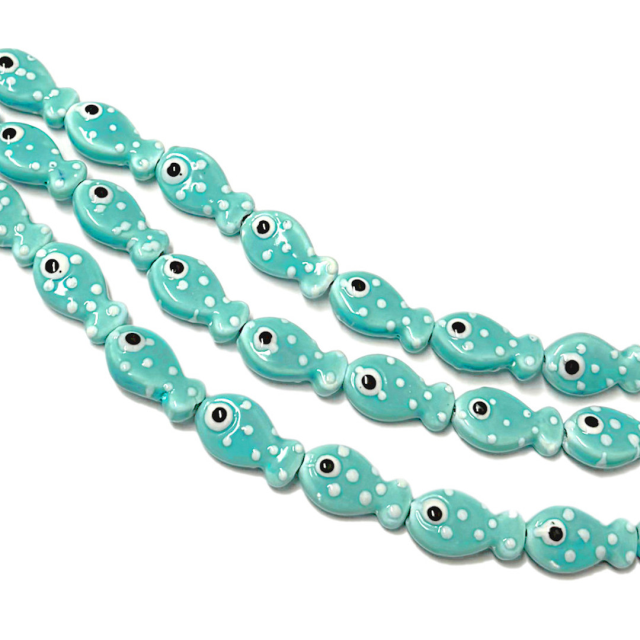 CERAMICA - PEZ 19X11MM - TURQUESA (MAR)