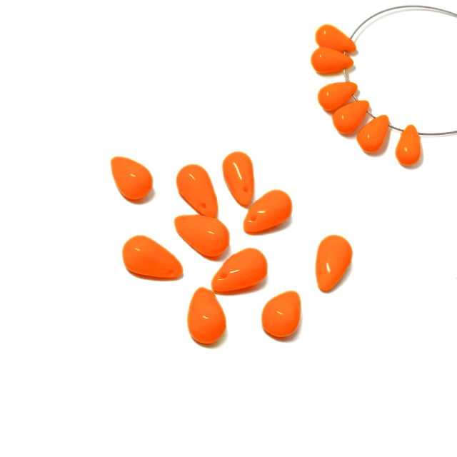 CRISTAL CHECO NARANJA LAGRIMA 6X10MM