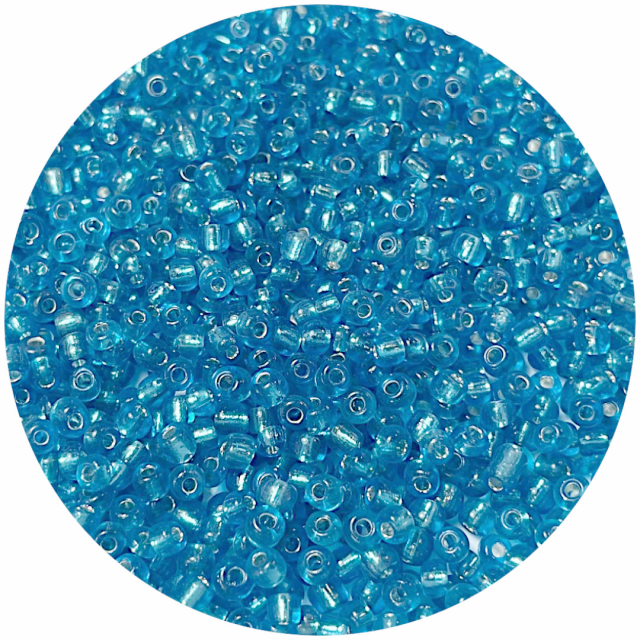 MOSTACILLAS 4X2.5MM PLATEADAS - TURQUESA