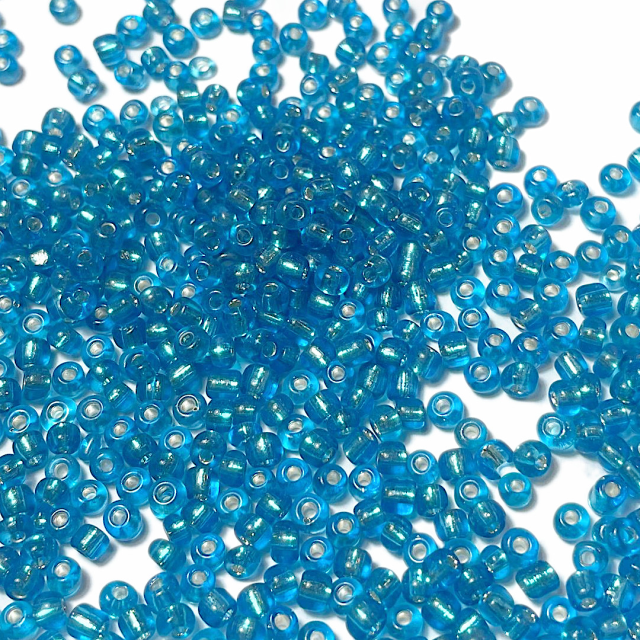 MOSTACILLAS 4X2.5MM PLATEADAS - TURQUESA