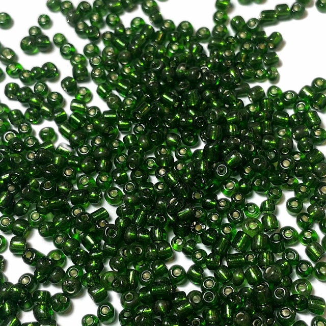 MOSTACILLAS 4X2.5MM PLATEADAS - VERDE