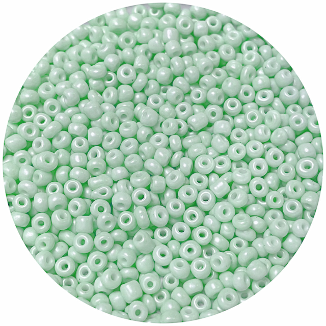 MOSTACILLAS 4X2.5MM PERLADAS - VERDE MENTA
