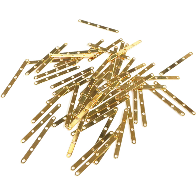 BARRA 5 AGUJEROS 35X3MM  -DORADO