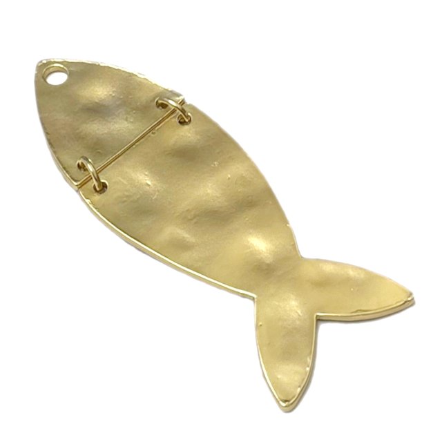 DIJE PEZ XL 75X27MM - DORADO MATE