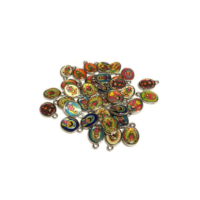 MEDALLA VIRGEN PLIS 12X10MM - SURTIDAS