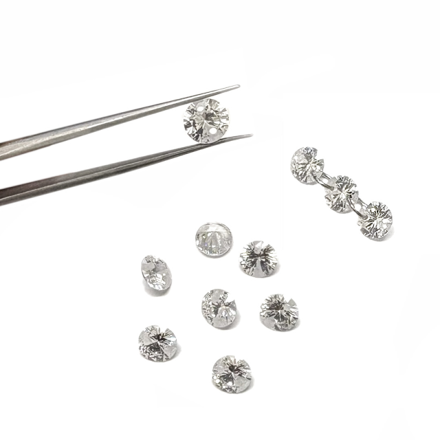 ZIRCONIA REDONDA 6.0MM -1 (CRISTAL) - DOBLE AGUJERO