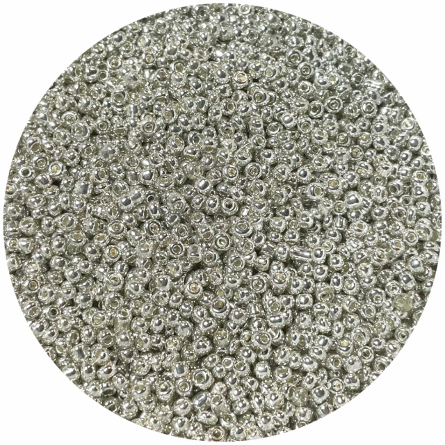 MOSTACILLAS 3X2MM METALIZADAS - PLATEADO