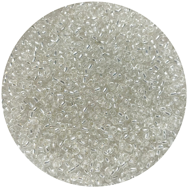 MOSTACILLAS 3X2MM PLATEADAS - TRANSPARENTE