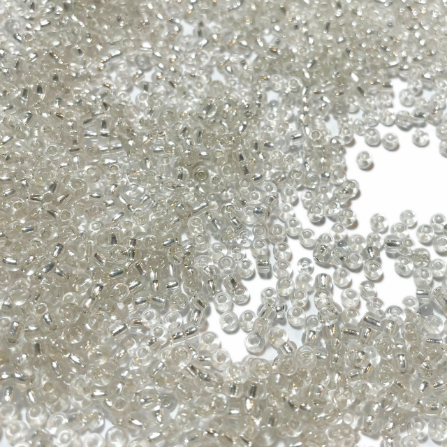 MOSTACILLAS 3X2MM PLATEADAS - TRANSPARENTE