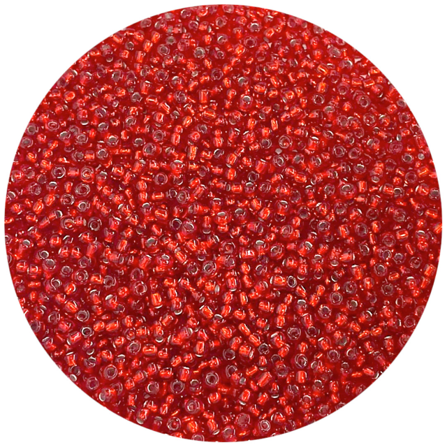 MOSTACILLAS 3X2MM PLATEADAS - ROJO