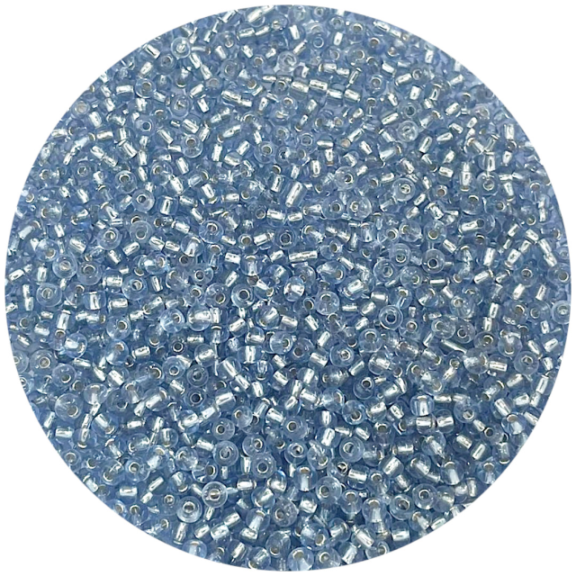 MOSTACILLAS 3X2MM PLATEADAS - AZUL CLARO / CELESTE