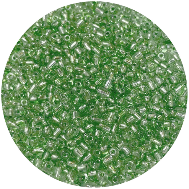 MOSTACILLAS 3X2MM PLATEADAS - VERDE CLARO