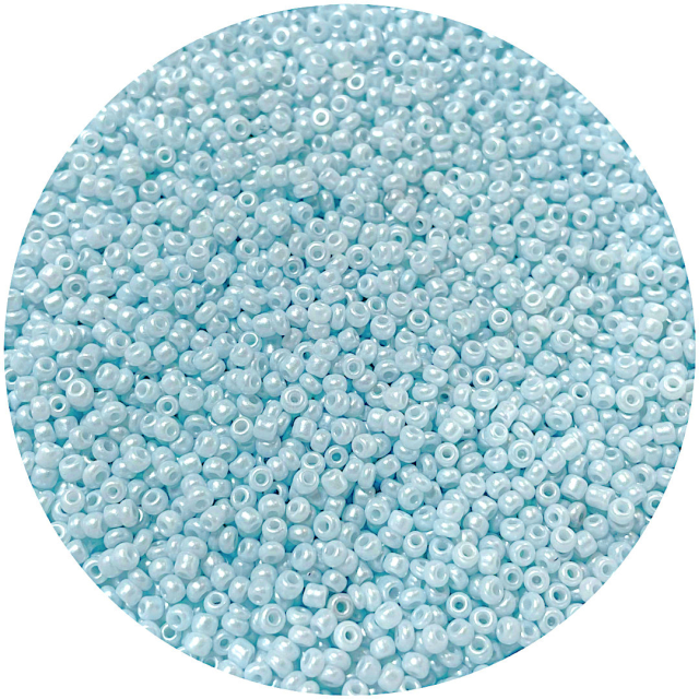 MOSTACILLAS 3X2MM PERLADAS  - CELESTE