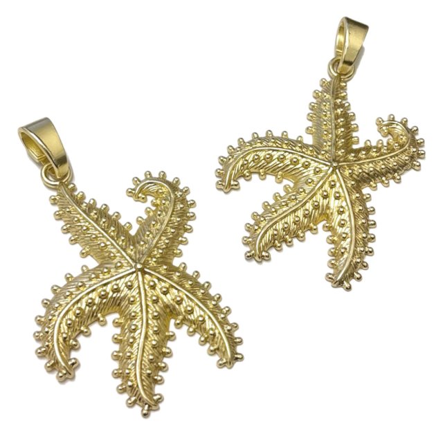 DIJE ESTRELLA DE MAR XL 60X51MM - DORADO MATE