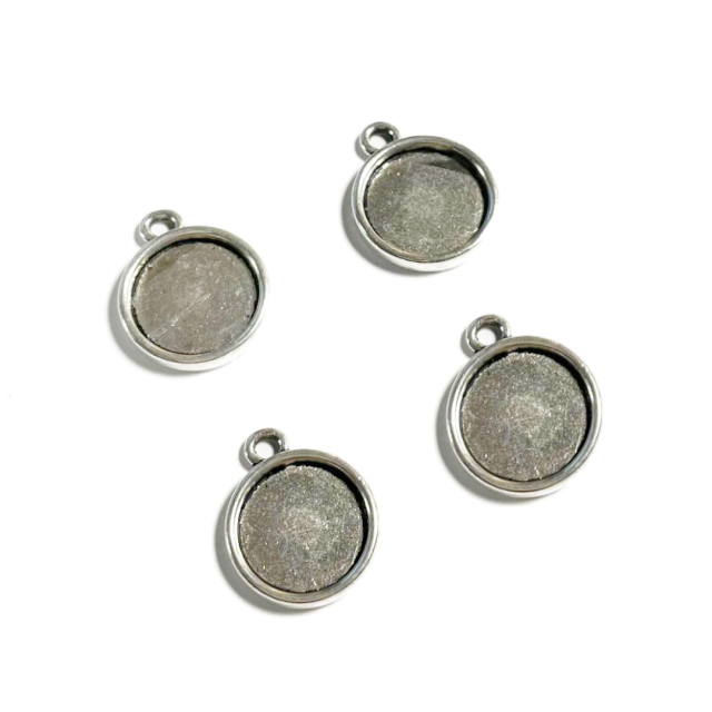 BASE MEDALLA REDONDA 17MM  - PARA RESINA