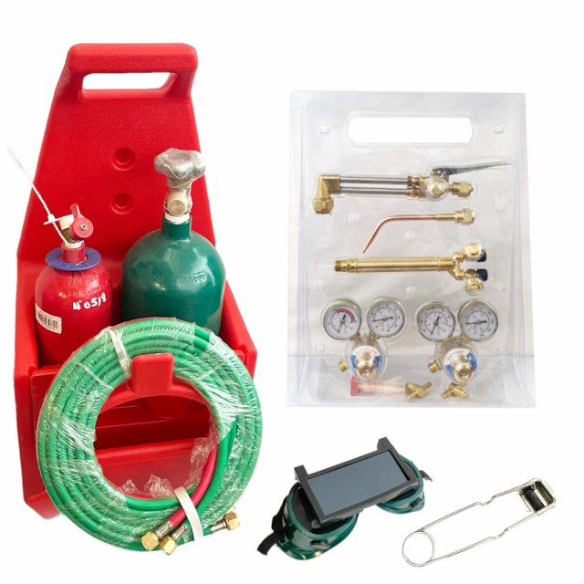 SOPLETE AUTOGENA SOLDADURA Y CORTE (TANQUES CARGADOS, MANOMETROS, MANGUERA Y CARRO) - COMPLETO