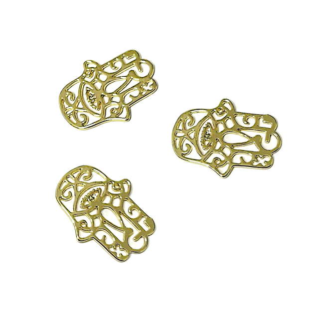 DIJE MANO 33X26MM - BAÑO DE ORO