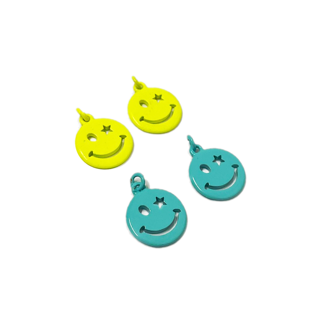 DIJE ESMALTADO SMILE-HAPPY FACE 13MM