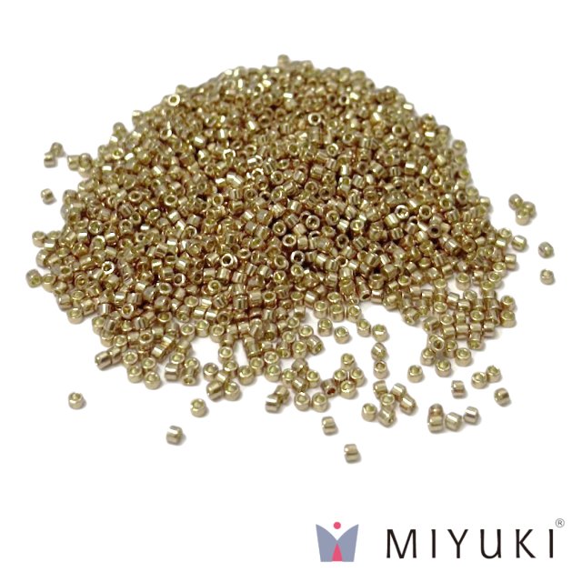 MIYUKI DELICA Nº11 GALVANIZADO CHAMPAGNE - DORADO DURACOAT